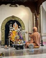 Jalabhisheka and Arati by HH Swamiji on Vardhanti Divasa of Shri Devi Durga Parameshwari Sannidhih at Karla (4 March 2025)